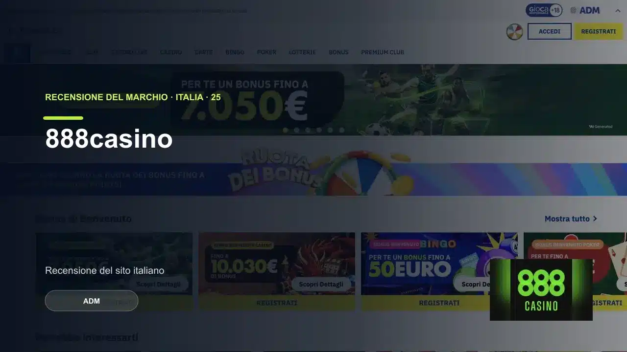 Immagine desktop pulita di 888 Casino